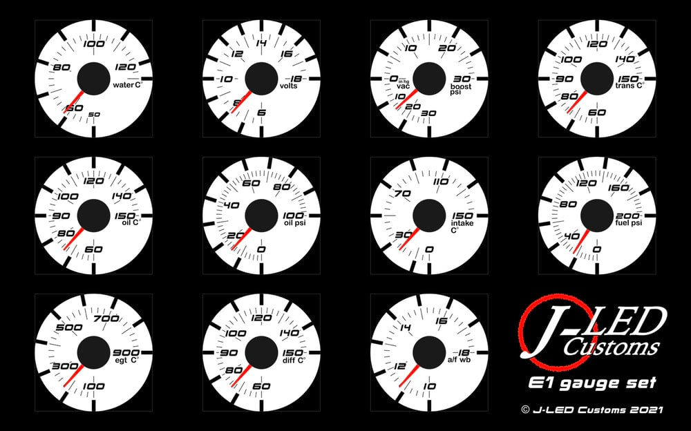 VE Commodore E3 style gauge set