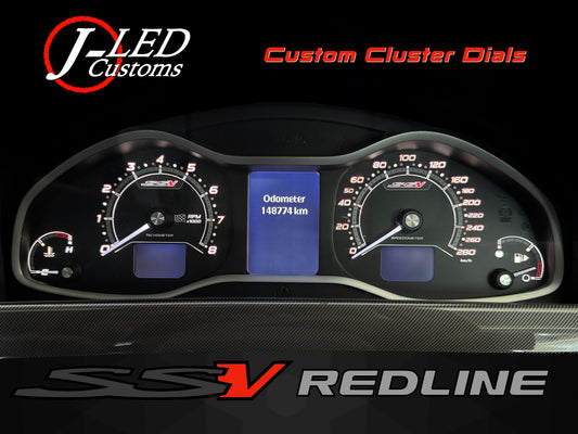 CLUSTER DIALS and BEZEL for VE COMMODORE
 (HSV style) (G8, VXR8, HSV)