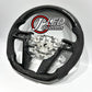 Custom VE carbon steering wheel - gloss alcantara