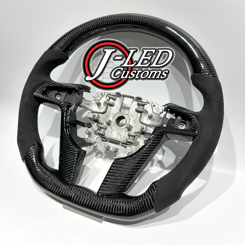 Custom VE carbon steering wheel - gloss alcantara