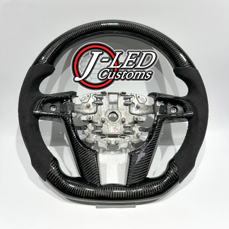 Custom VE carbon steering wheel - gloss alcantara
