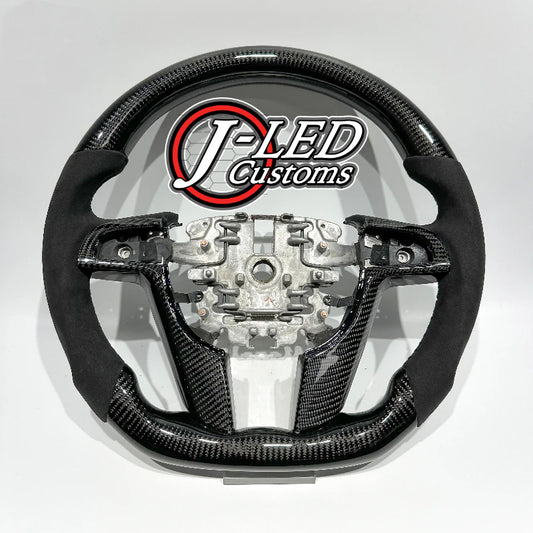 Custom VE carbon steering wheel - gloss alcantara